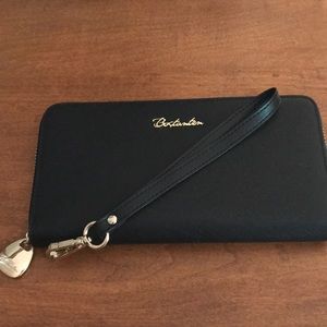 Black leather wallet or clutch